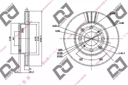 Тормозной диск DJ PARTS BD1044